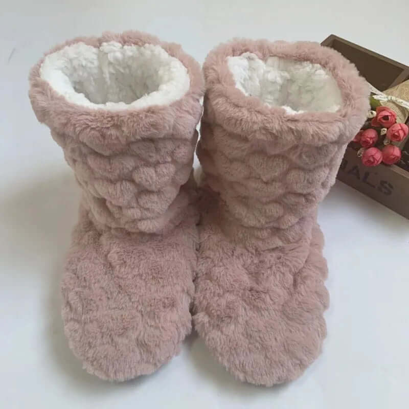 Pantufa Feminina de Inverno Antiderrapante Pelúciada