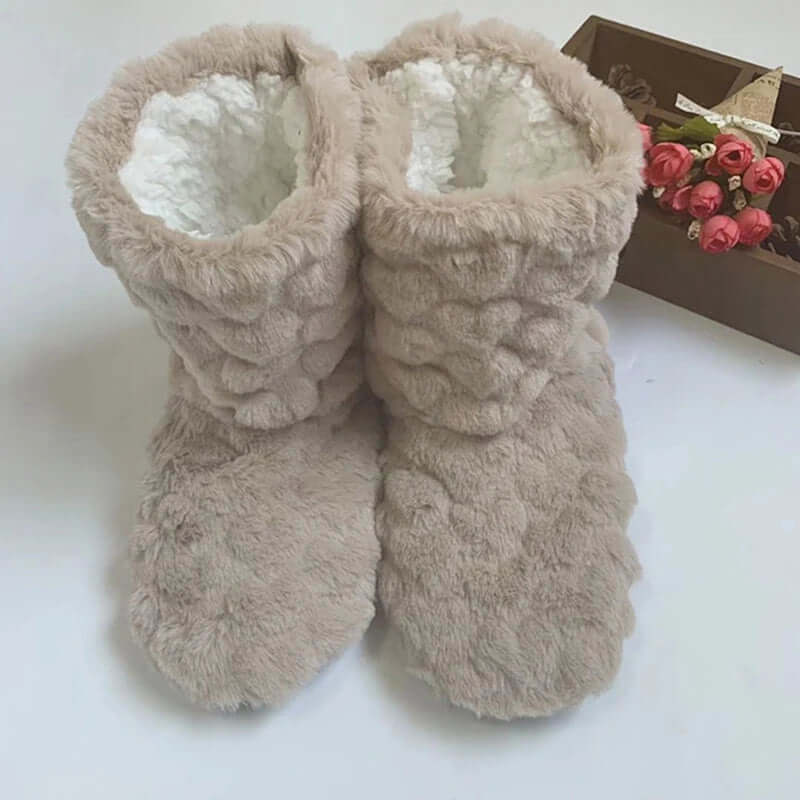 Pantufa Feminina de Inverno Antiderrapante Pelúciada